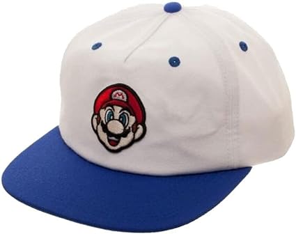 Super Mario Big Face Oxford 5 Panel Slouch Snapback Hat Baseball Cap Hat Adjustable