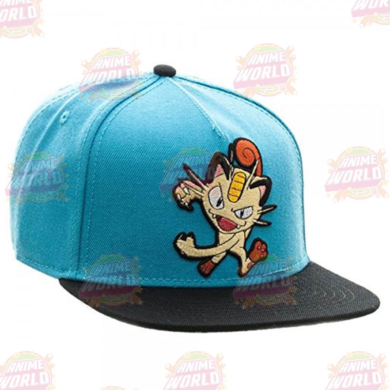 Pokémon Meowth Color Block Snapback Hat Baseball Cap