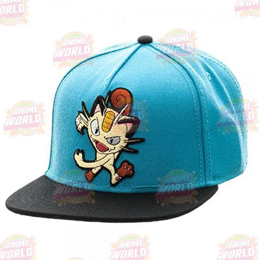 Pokémon Meowth Color Block Snapback Hat Baseball Cap