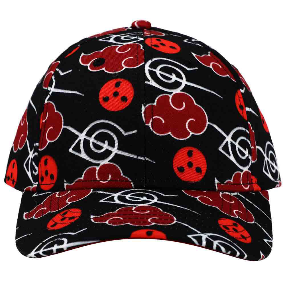 Naruto Shippuden Itachi Symbols Baseball Cap Akatsuki Cloud & Anti-Leaf Village Sublimated Curved Bill Hat