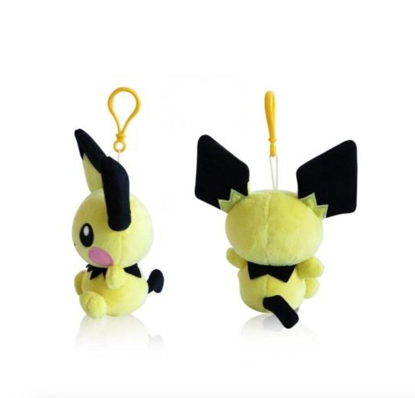Pokemon Pichu 6" Plushie Key Chain Stuffed Animal Keyring Clip-on Backpack Hanger