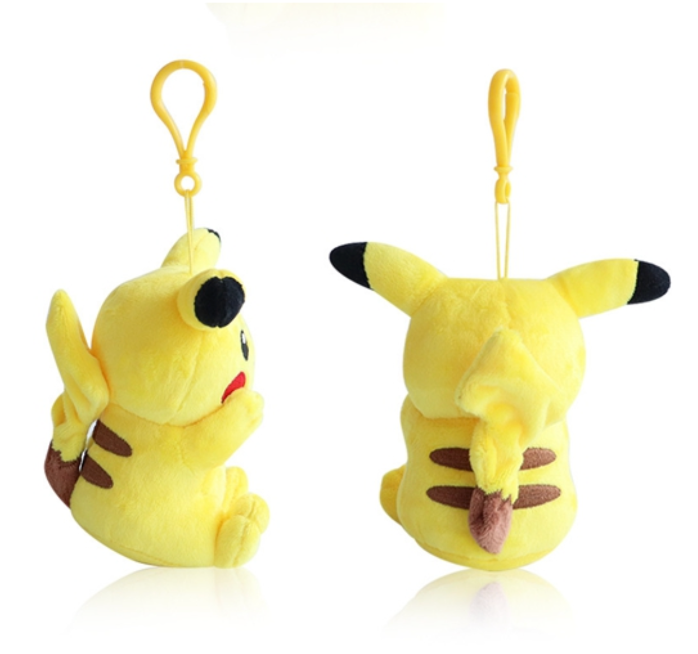 Pokemon Pikachu 6" Plushie Keychain Toy Stuffed Animal Plush Keyring Clip-on Backpack Hanger