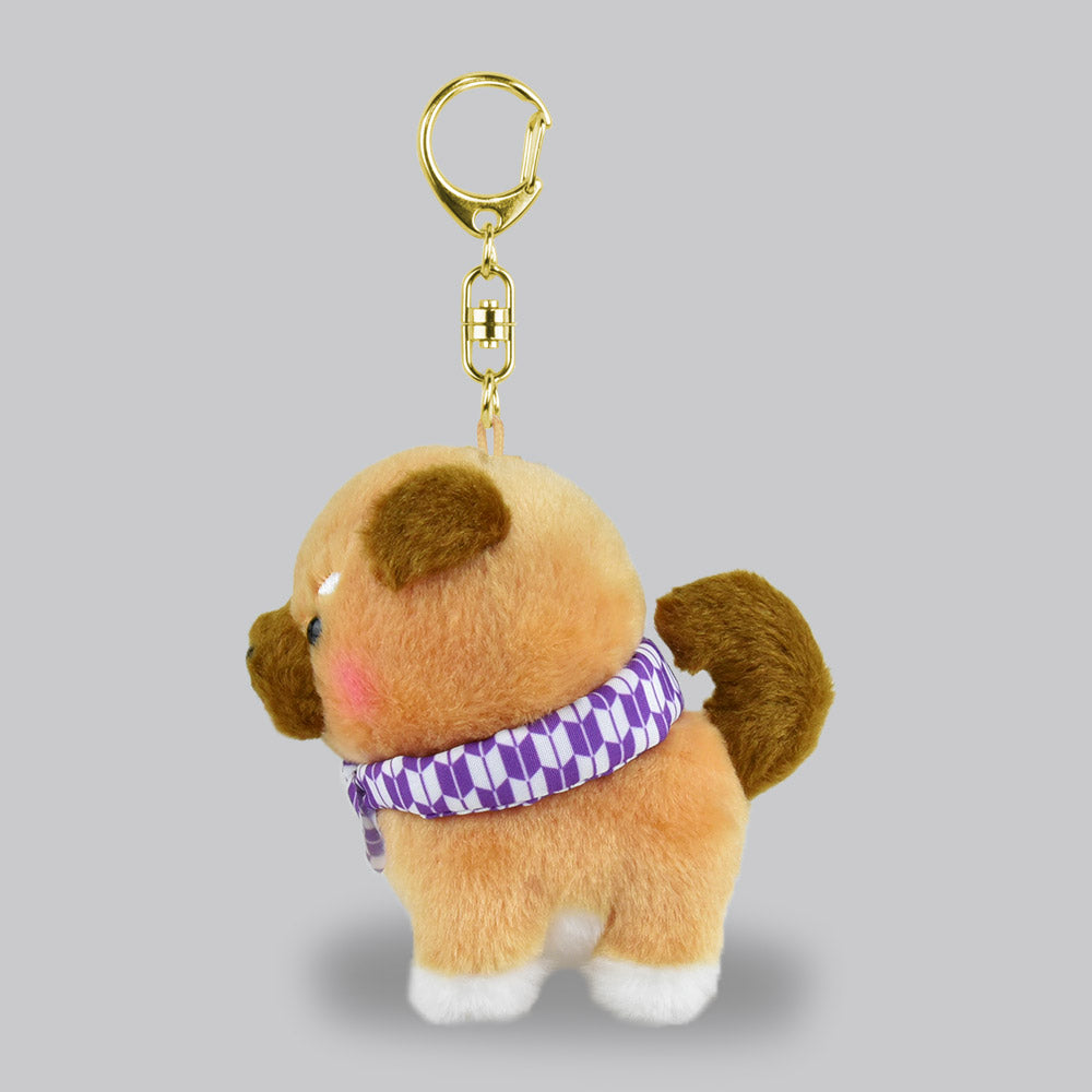 Amuse Dog Keychain Plush Mameshiba Sankyoudai Adorable Puppy KeyRings Plushie Backpack Hanger Charms Key Chains Hook