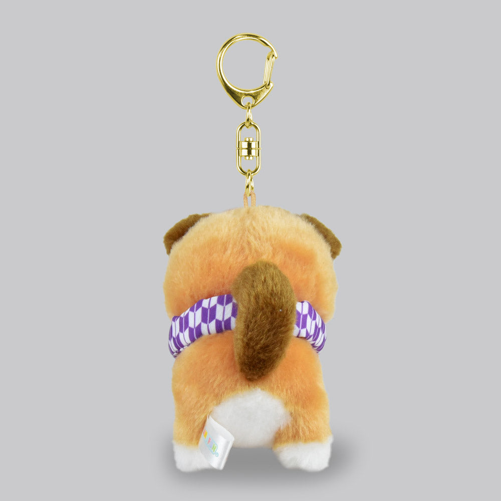 Amuse Dog Keychain Plush Mameshiba Sankyoudai Adorable Puppy KeyRings Plushie Backpack Hanger Charms Key Chains Hook