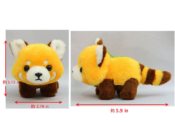 Amuse Red Panda Toddler Plush Keychain Panda-chan Four-legged Ball Chain Keychain Bag Hanger