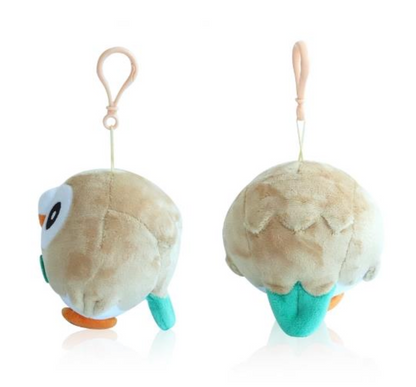 Pokemon Rowlet 6" Plushie Keychain Toy Stuffed Animal Plush Keyring Clip-on Backpack Hanger