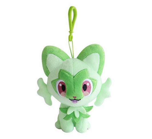 Pokemon Sprigatito 6" Plushie Keychain Toy Stuffed Animal Plush Keyring Clip-on Backpack Hanger