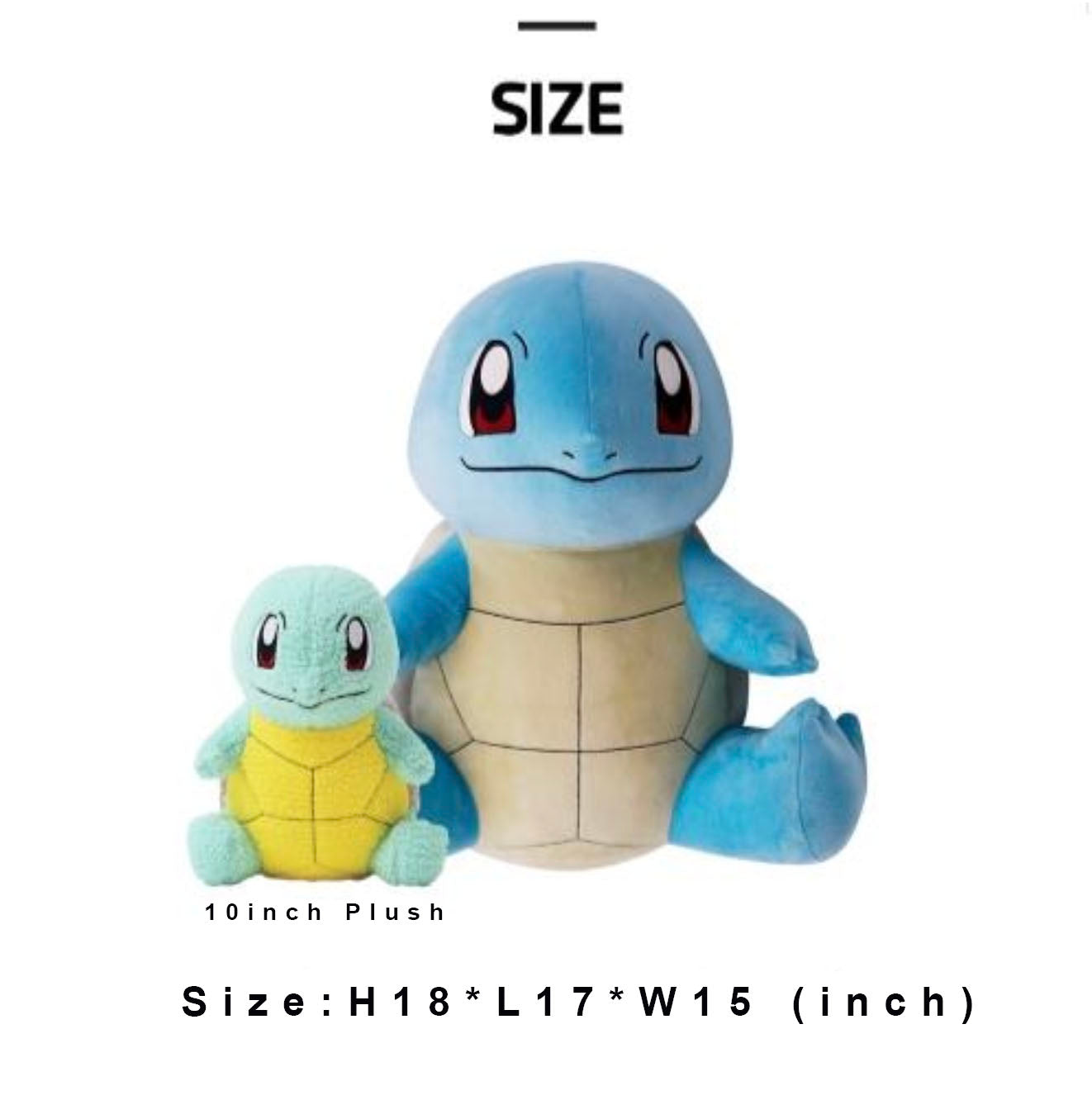 Pokemon Squirtle 10“ Adorable Plush Toy Ultra-Soft Cuddly Doll Stuffed Animal Plushies Birthday Christmas Gifts