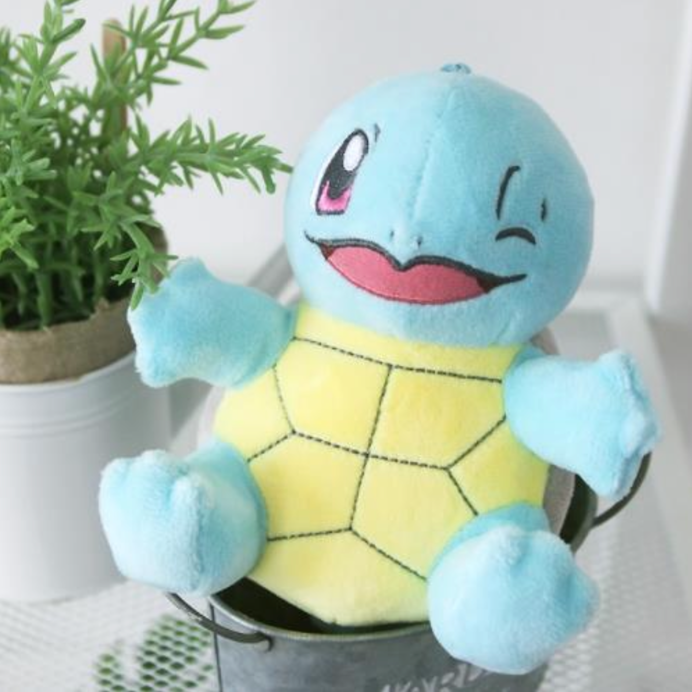 Pokemon Squirtle 6" Plushie Keychain Toy Stuffed Animal Plush Keyring Clip-on Backpack Hanger