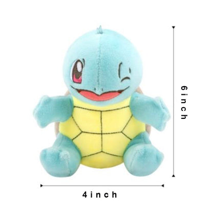 Pokemon Squirtle 6" Plushie Keychain Toy Stuffed Animal Plush Keyring Clip-on Backpack Hanger