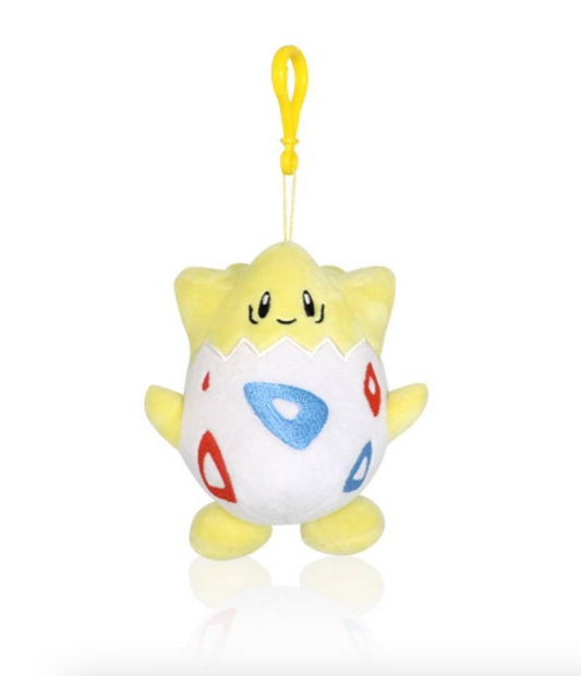 Pokemon Togepi 6" Plushie Key Chain Stuffed Animal Keyring Clip-on Backpack Hanger