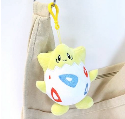 Pokemon Togepi 6" Plushie Key Chain Stuffed Animal Keyring Clip-on Backpack Hanger