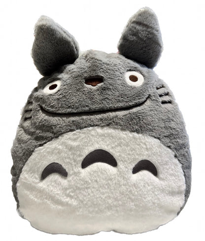 18" Gray Totoro Studio Ghibli Fluffy Plush Cushion Throw Pillow