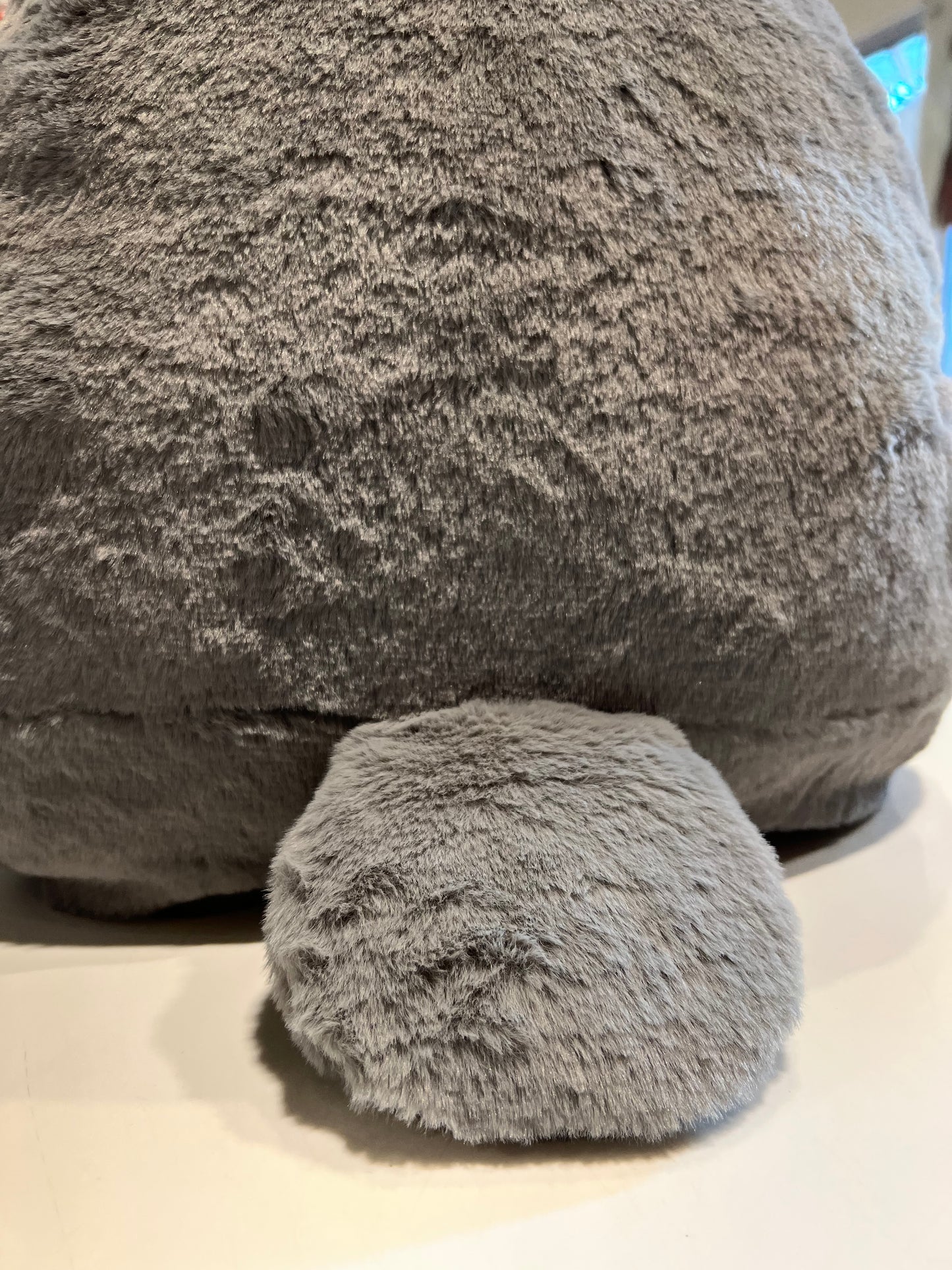 18" Gray Totoro Studio Ghibli Fluffy Plush Cushion Throw Pillow