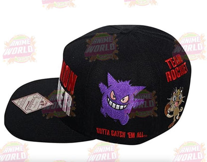 Pokemon Trainer Snapback Hat O/S Black