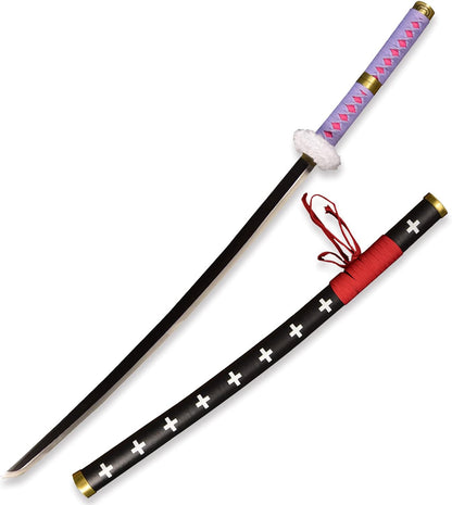 One Piece Surgeon of Death Doctor Trafalgar Law Katana 40" Purple Anime Cosplay Sword