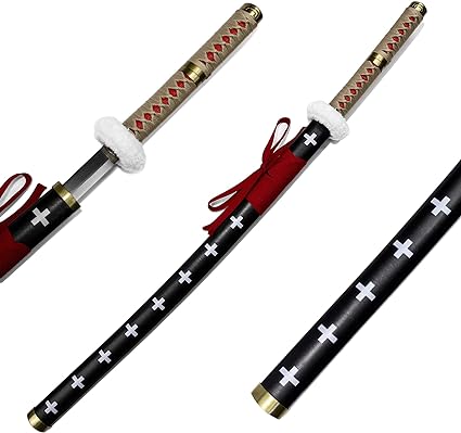 40" One Piece Law RED Metal Sword Replica Katana