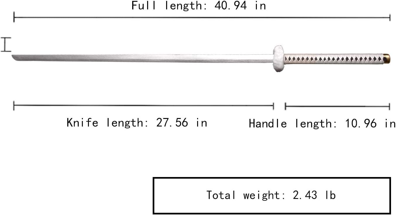 One Piece Surgeon of Death Doctor Trafalgar Law Katana 40" WHITE Anime Cosplay Sword