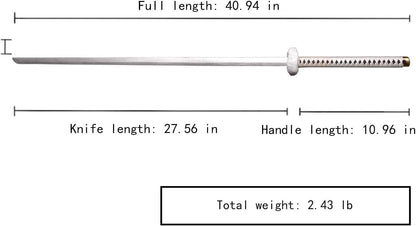 One Piece Surgeon of Death Doctor Trafalgar Law Katana 40" WHITE Anime Cosplay Sword