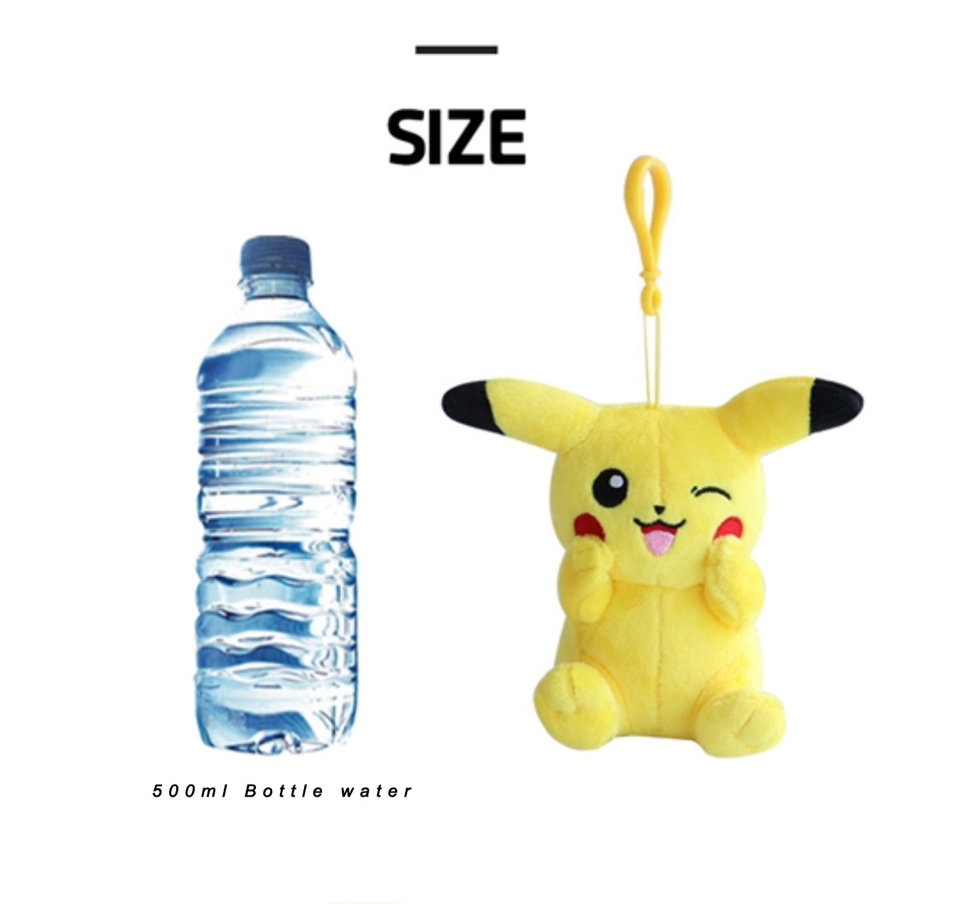 Pokemon Pikachu 6" Plushie Keychain Toy Stuffed Animal Plush Keyring Clip-on Backpack Hanger