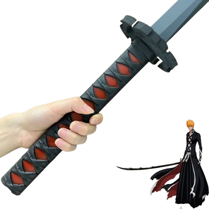 55" Bleach Ichigo Kurosaki Bankai Wooden Sword Katana Replica